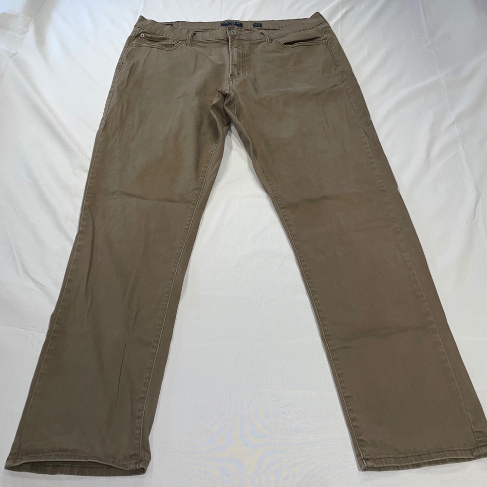 Lucky Brand 410 Athletic Straight Pants Mens 38x32 Brown 7MP10072